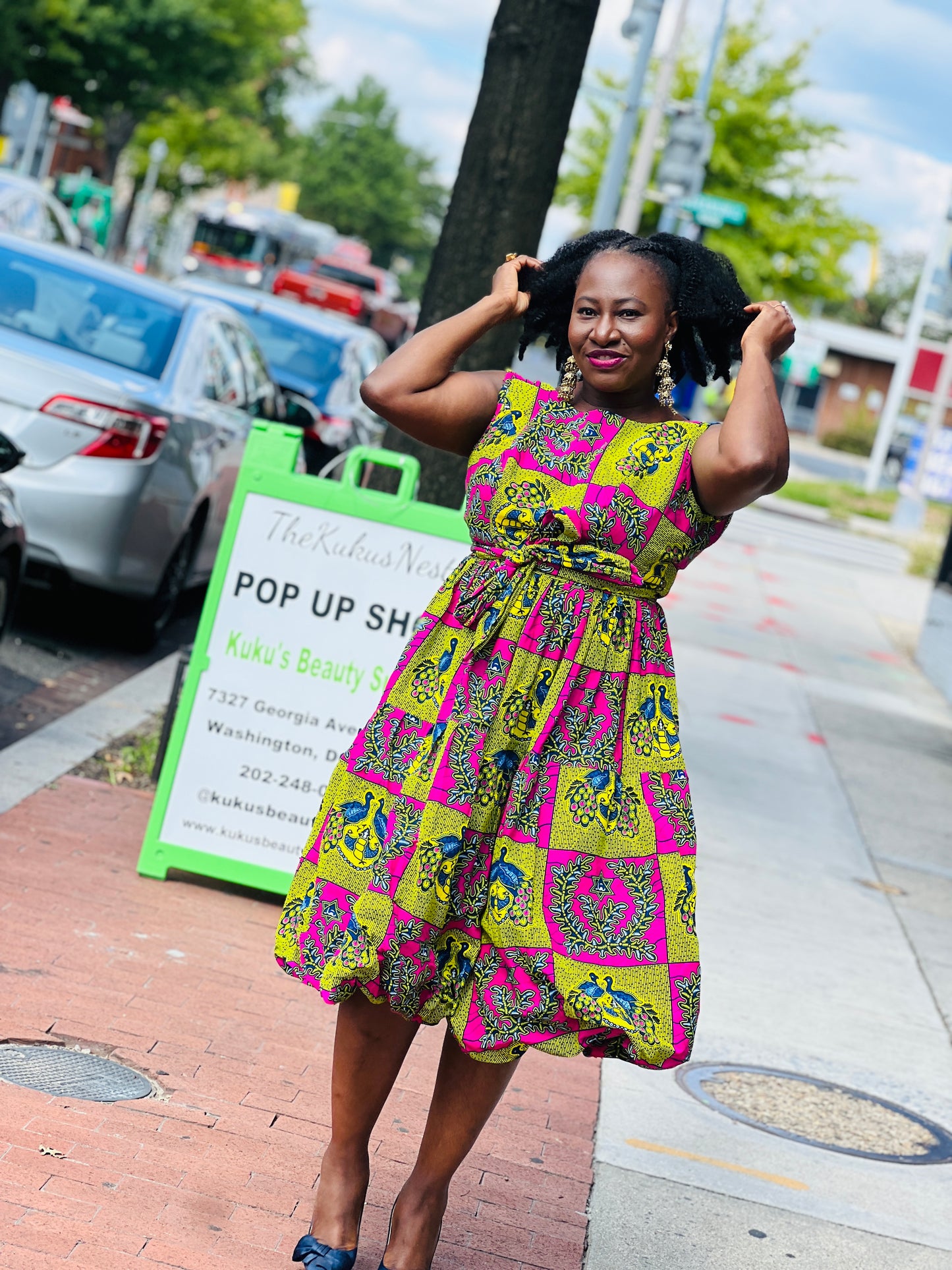 Ankara Balloon Dress