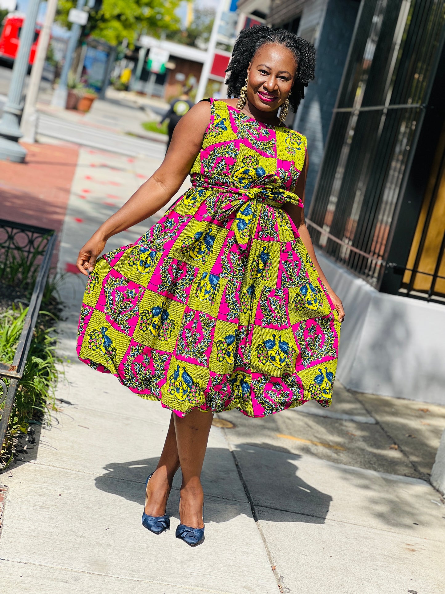 Ankara Balloon Dress