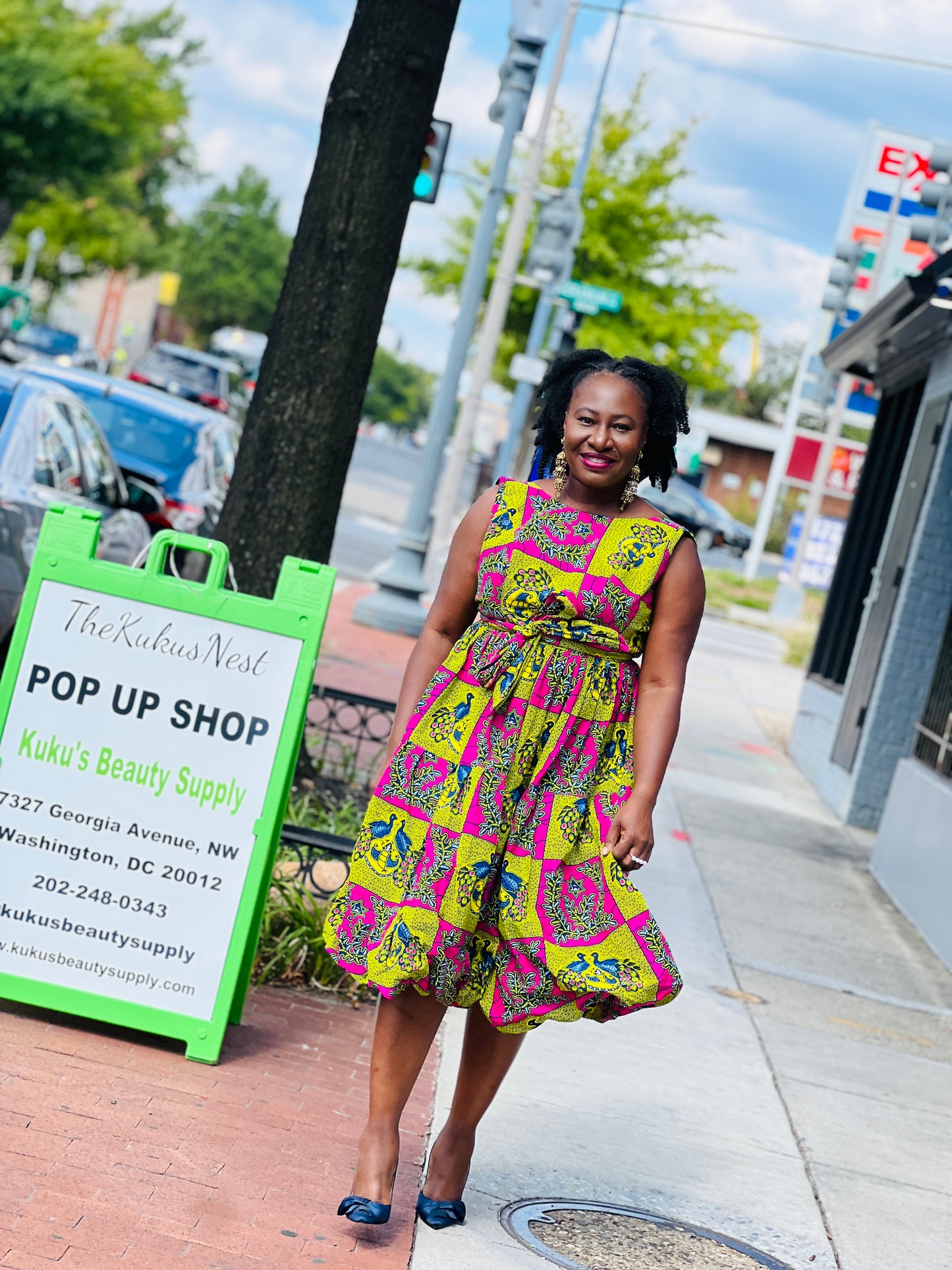 Ankara Balloon Dress