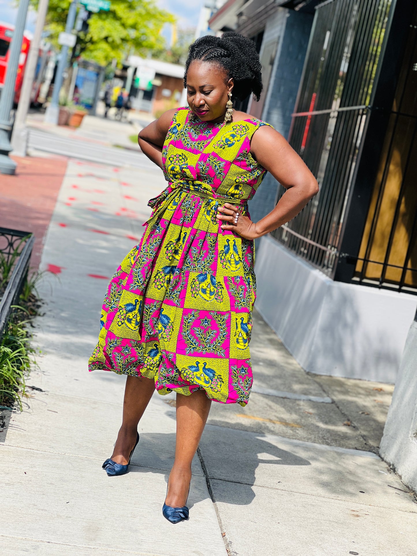 Ankara Balloon Dress