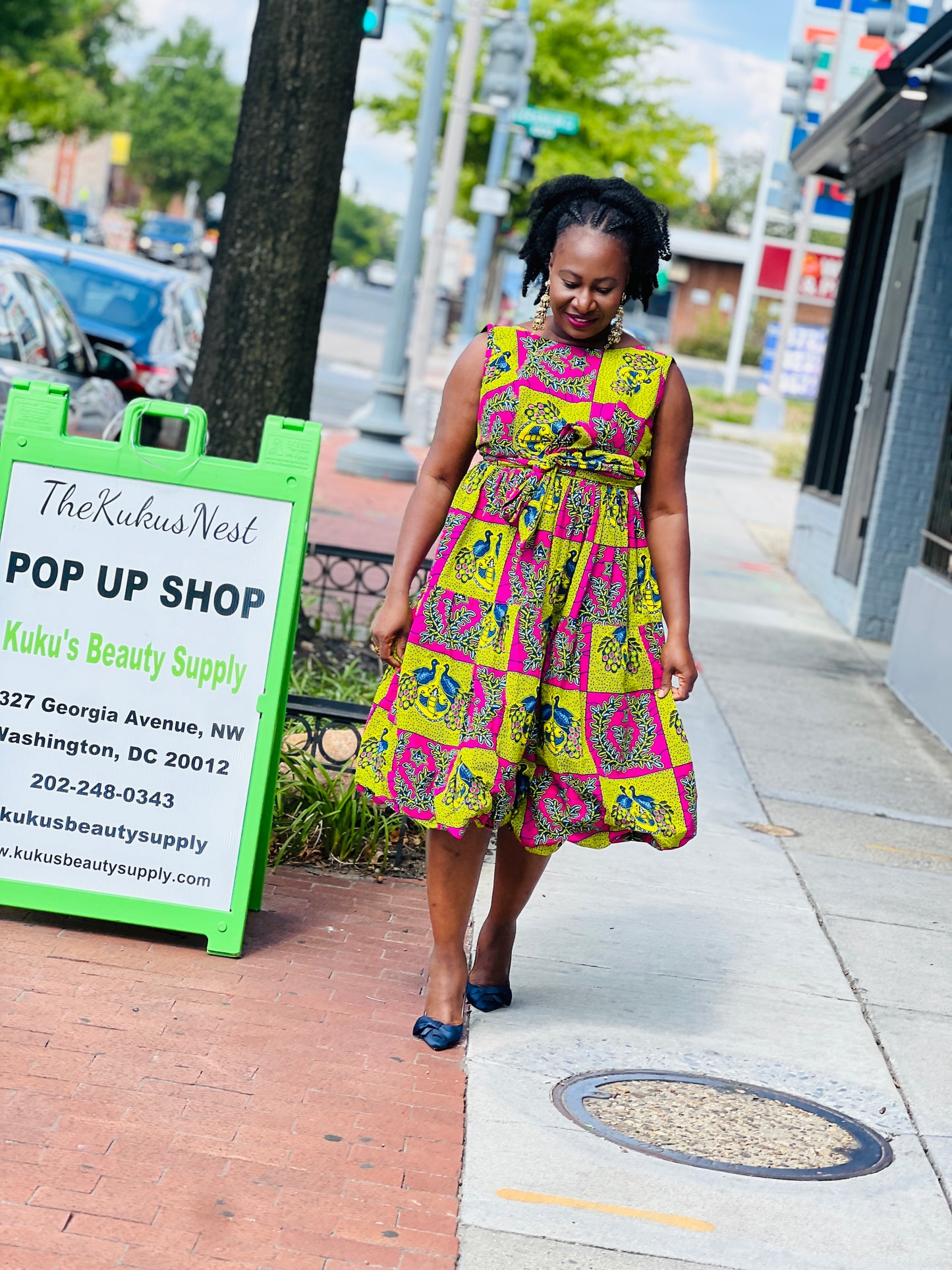 Ankara Balloon Dress